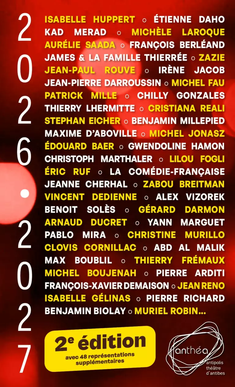 Couverture officielle du programme de la saison 2026-2027 d’Anthéa à Antibes