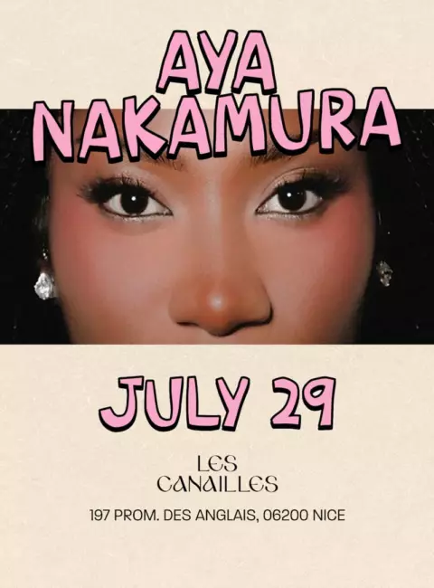 Aya Nakamura annoncée aux Canailles à Nice le 29 juillet 2026