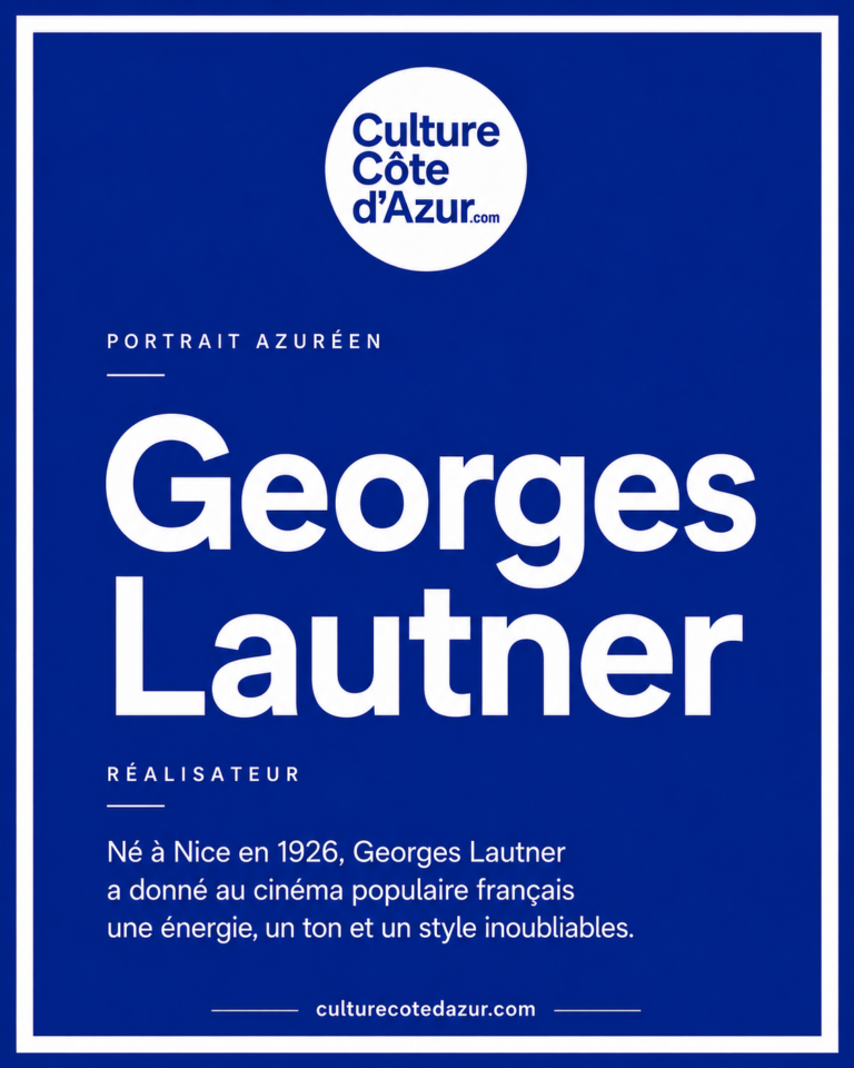 Visuel vertical CCDA du portrait azuréen : Georges Lautner : le cinéma populaire avait aussi l’accent de Nice