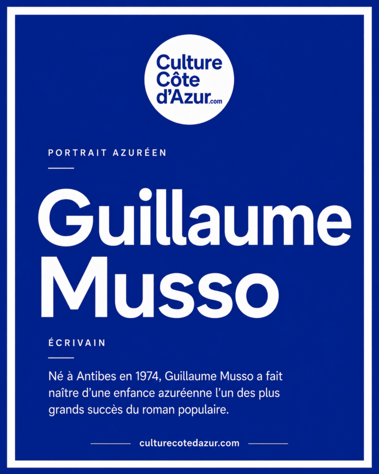 Visuel vertical CCDA du portrait azuréen : Guillaume Musso : comment un enfant d’Antibes est devenu un phénomène littéraire
