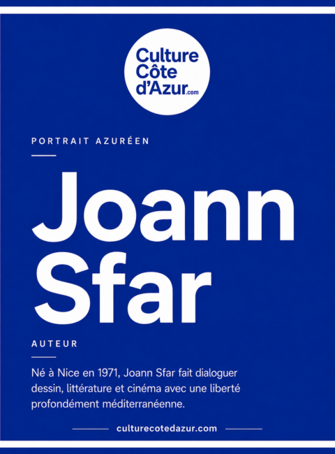 Visuel vertical CCDA du portrait azuréen : Joann Sfar : Nice, le dessin et la liberté de raconter