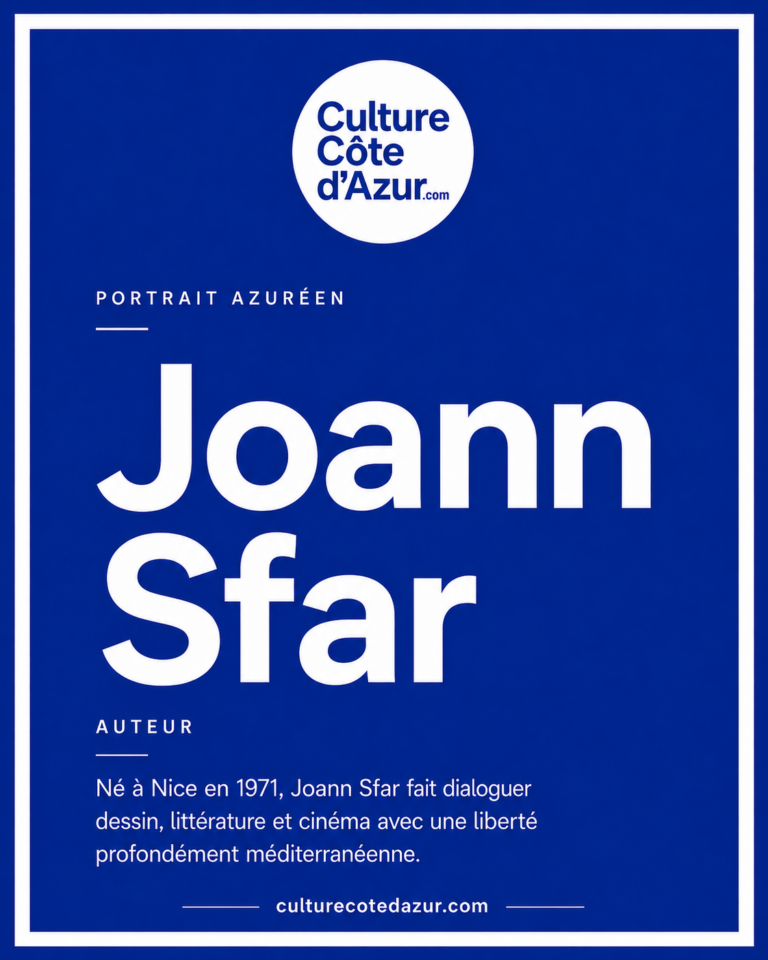 Visuel vertical CCDA du portrait azuréen : Joann Sfar : Nice, le dessin et la liberté de raconter