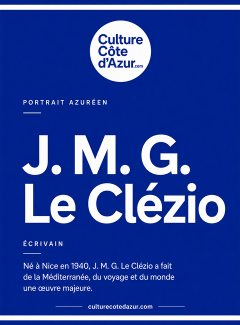 Visuel vertical CCDA du portrait azuréen : J. M. G. Le Clézio : Nice, la Méditerranée et le désir du monde