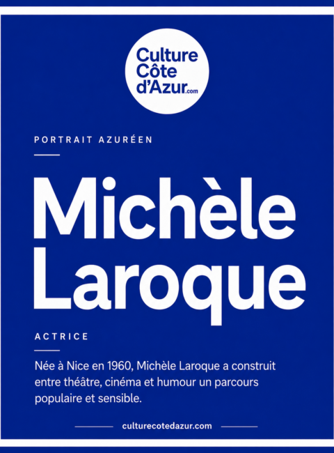 Visuel vertical CCDA du portrait azuréen : Michèle Laroque : de Nice à la scène, le rire comme manière de raconter la vie