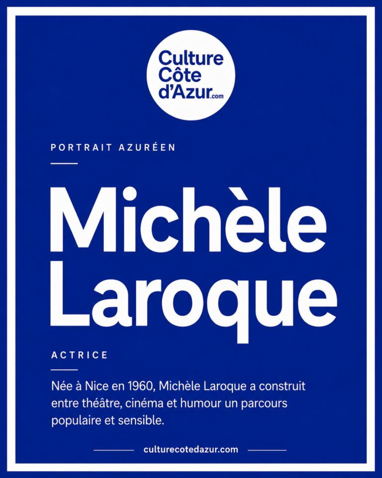 Visuel vertical CCDA du portrait azuréen : Michèle Laroque : de Nice à la scène, le rire comme manière de raconter la vie