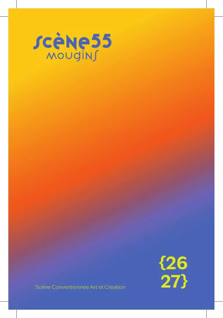 Couverture officielle de la saison 2026-2027 de Scène55 à Mougins
